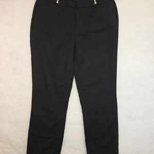 Ivanka Trump Black Trousers with Gold Detail